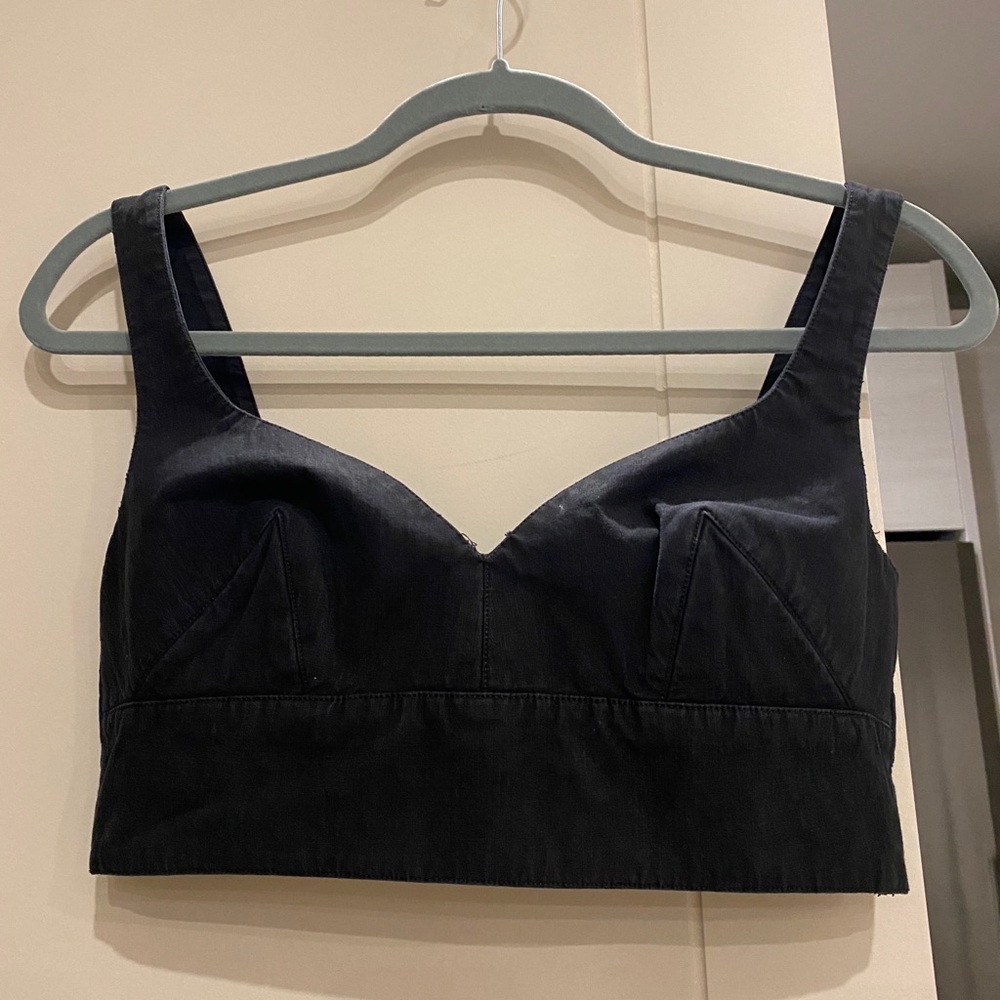 Miu Miu black crop top in US 4